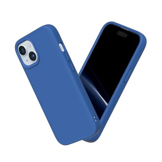 RhinoShield Case Compatible with [iPhone 15 Plus] | SolidSuit - Shock Absorbent Slim Design Protective Cover with Premium Matte Finish 3.5M / 11ft Drop Protection - Cobalt Blue