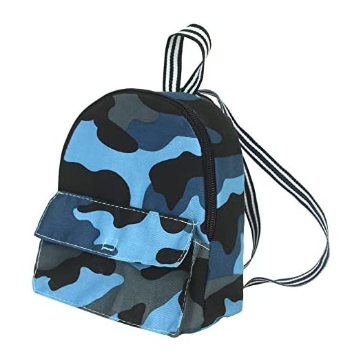 Sophia's by Teamson Kids Camouflage Nylon Backpack for 18" Dolls, Blue
