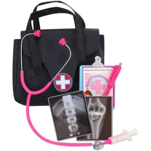 Sophia's 18 Inch Doll Sized Medical Bag & Doll Accessories | Dr Nurse Doll Set of Stethoscope, X-Rays, Syringe, Clipboard, Pen & Doctor Bag - 18 inch Dolls, Perfect for American Girl Dolls & More!