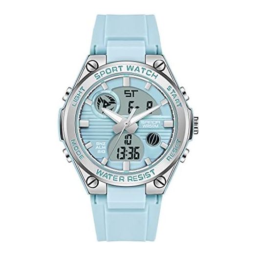 KXAITO Women's Ladies Outdoor Waterproof Sports Watch Quartz Watch Fashion Bracelet Movement Analog-Digital Display Girls Wrist Watches