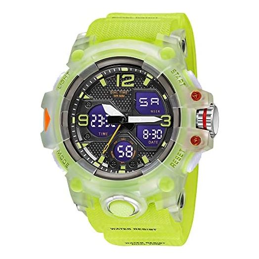 KXAITO Men's Watches Sports Outdoor Waterproof Military Wrist Watch Date Multi Function Tactics LED Alarm Stopwatch