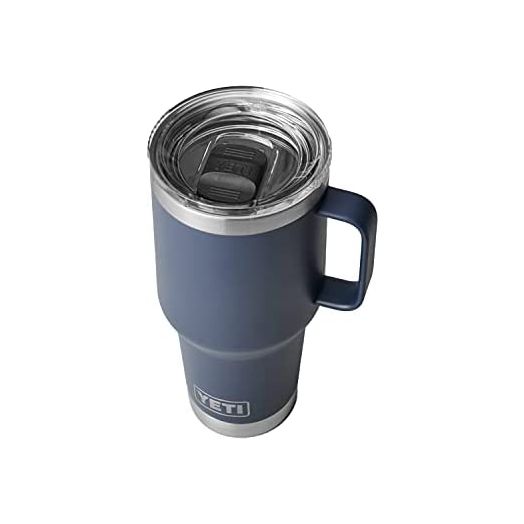 YETI Rambler 30 oz Travel Mug, Stainless Steel, Vacuum Insulated with Stronghold Lid, Navy