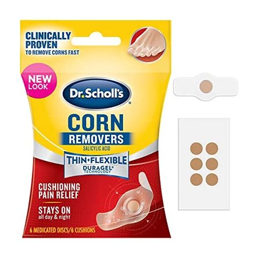 Dr. Scholl's Corn Remover with Duragel Technology, 6ct / Removes Corns Fast and Provides Cushioning Protection Against Shoe Pressure and Friction for All-Day Pain Relief (Packaging May Vary)