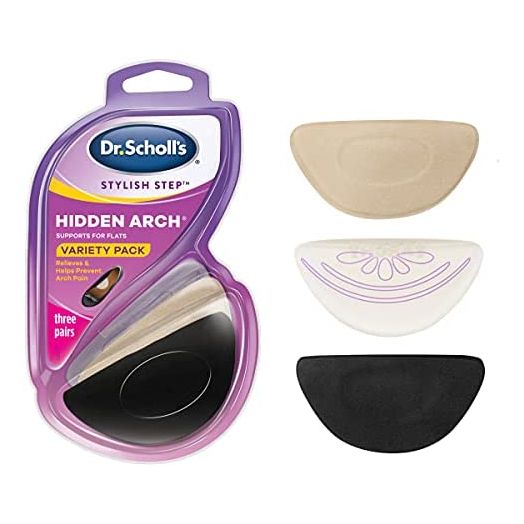 Dr. Scholl’s Stylish Step Hidden Arch Support for Flats, 3 Pairs