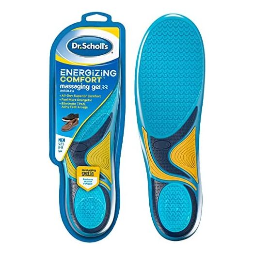 Dr. Scholl’s Comfort and Energy Massaging Gel Insoles, Men’s Size 8-14, 1 Pair