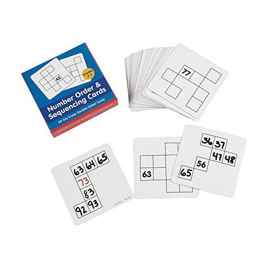 Fun Express Number Order & Sequencing Cards - 50 Pieces - Educational and Learning Activities for Kids