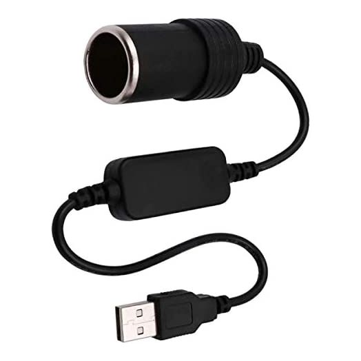 USB A Male to 12V Car Cigarette Lighter Socket Female Power Converter Cable,Fit for Driving Recorder, Electronic Dog, and Other Automotive Electronic Equipment (1Ft/30cm)…