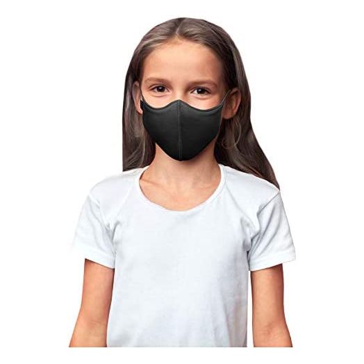 Bloch unisex child Soft Stretch Reusable (Pack of 3), Black, Kids Face Mask, Black, 3 Count Pack 1 US