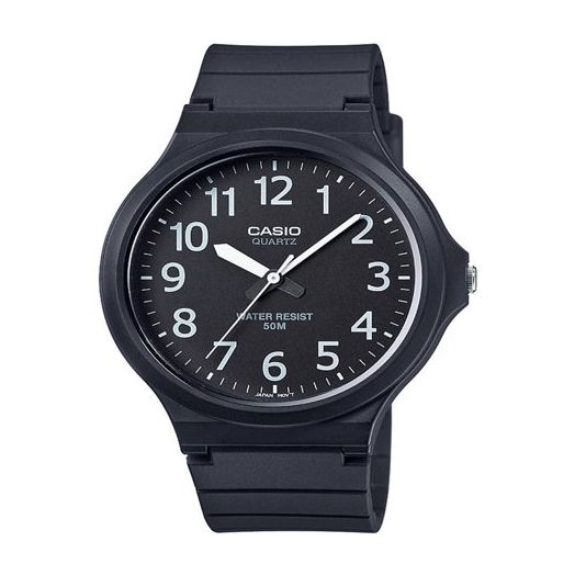 Casio Men's Super-Easy Reader Watch, Black/White Dial, MW240-1BV