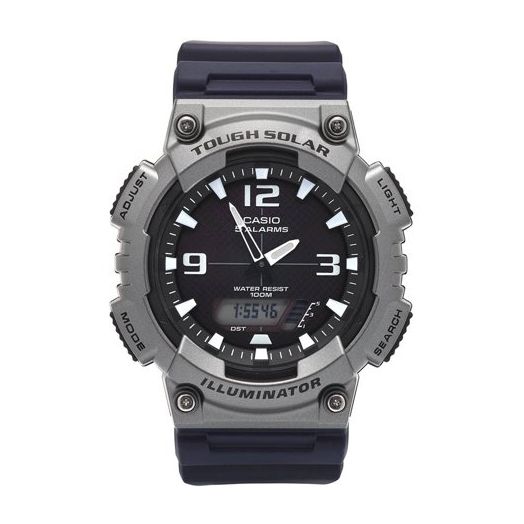 Casio Men's Gunmetal Solar Analog-Digital Watch