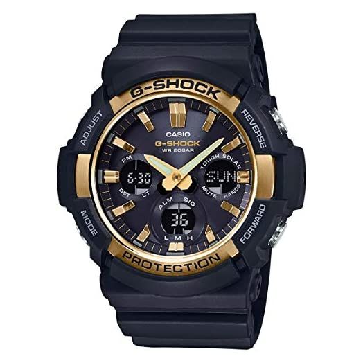 Casio G-Shock GAS100G-1A Tough Solar Resin/Stainless Steel Men's Watch (Black)