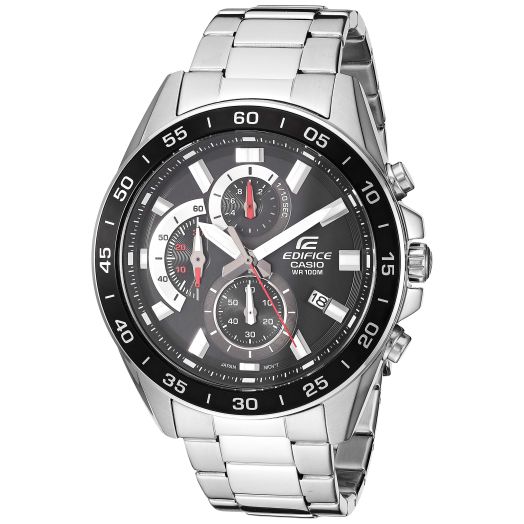 Casio Men's EFV-550D-1AVUDF Edifice Analog Display Quartz Silver Watch