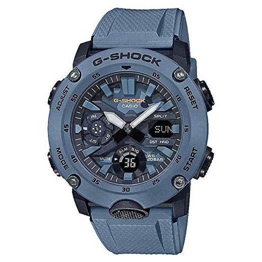 Men's Casio G-Shock Analog-Digital Carbon-Resin Blue Camoflauge Dial Watch GA2000SU-2A