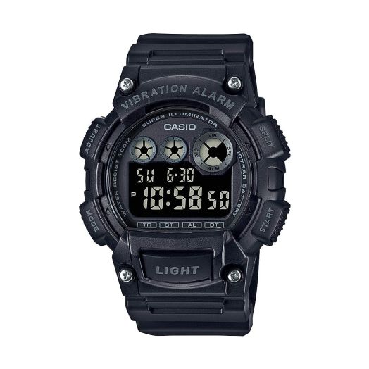 Casio Vibration Alarm Super Illuminator Stop Watch W735H-1BV