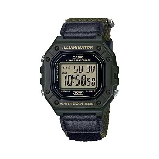 Casio Men's Quartz Sport Watch with Resin Strap, Green, 28 (Model: W-218HB-3AVCF)