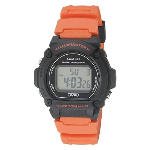 Casio Men's Quartz Sport Watch with Resin Strap, TBA, 11 (Model: W219H-4AV)