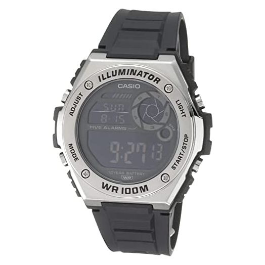 Casio Men's Quartz Sport Watch with Resin Strap, Black, 20 (Model: MWD-100H-1BVCF)