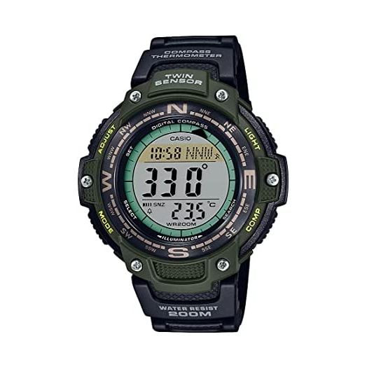 Casio Twin Sensor World Time 200M Water Resistant Digital Compass Watch