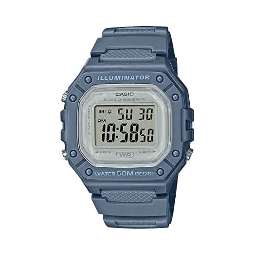 Casio Illuminator Alarm Chronograph Digital Sport Watch (Model W218HC-2AV) (Blue)