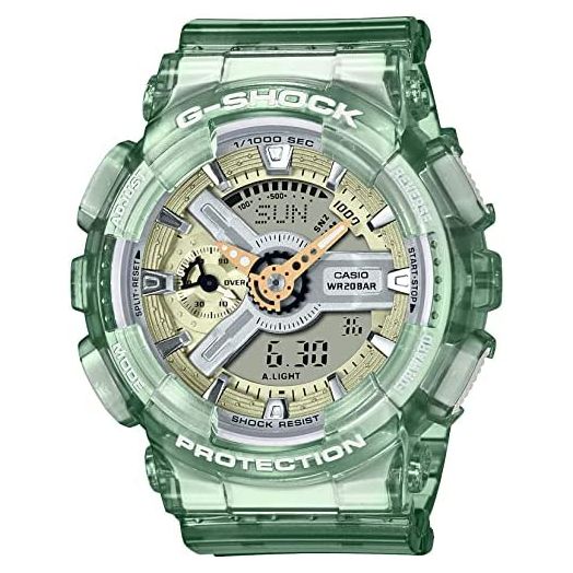 G-Shock GMAS110GS-3A Skeleton Watch, Gold/Silver