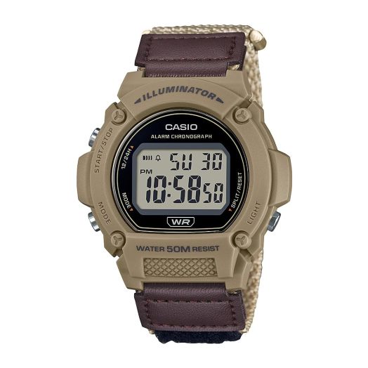 Casio Illuminator Alarm Chronograph Digital Watch W-219HB-5AVCF
