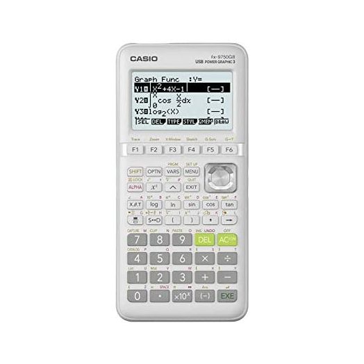Casio fx-9750GIII White Graphing Calculator (fx-9750GIII-WE)