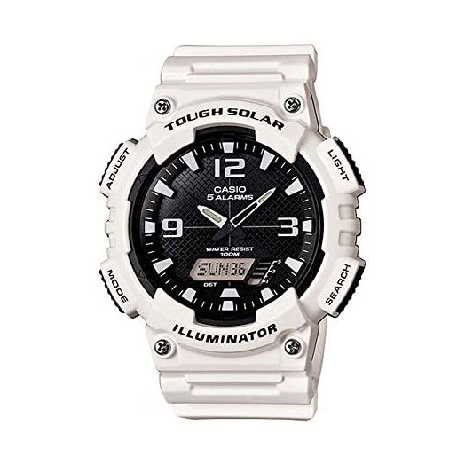 Casio AQ-S810WC-7AV Men's White Solar Analog Digital World Time Sports Watch