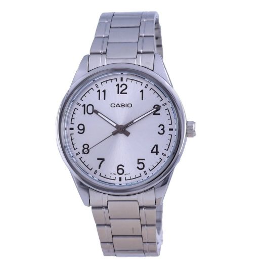 Casio MTP-V005D-7B4 Men's Standard Stainless Steel Silver Easy Reader Dial Analog Watch