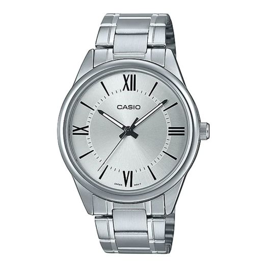 Casio MTP-V005D-7B5 Men's Standard Stainless Steel Silver Roman Dial Analog Watch