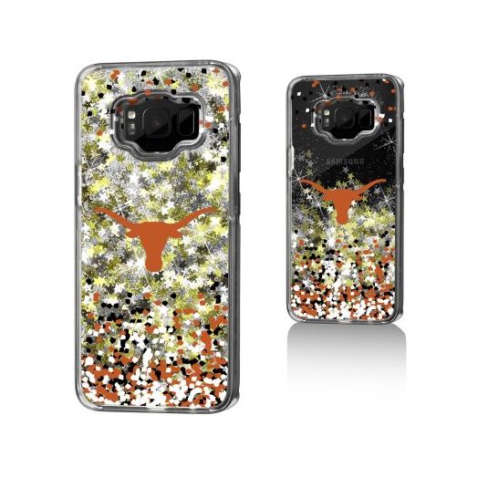 UT Texas Longhorns Confetti Glitter Case for Galaxy S8