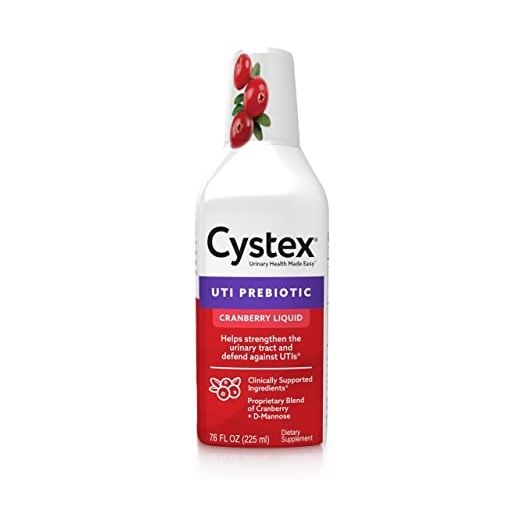 Cystex Urinary Health Maintenance Cranberry Prebiotic for UTI Protection – 7.6 oz Bottle – Defend Against UTI, Cranberry Supplement Helps Cleanse Urinary Tract with D-Mannose and Vitamin C