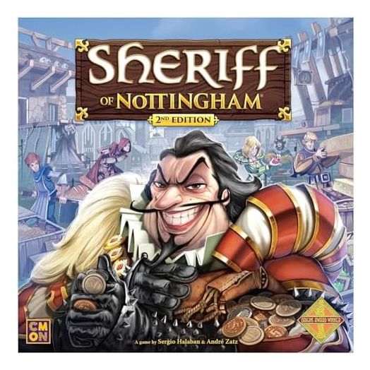 Sheriff of Nottingham 2nd Edition Board Game | Strategy Game | Medieval Bluffing Game | Card Drafting Game for Adults and Teens | Ages 14+ | 3-6 Players | Average Playtime 60 Minutes | Made by CMON