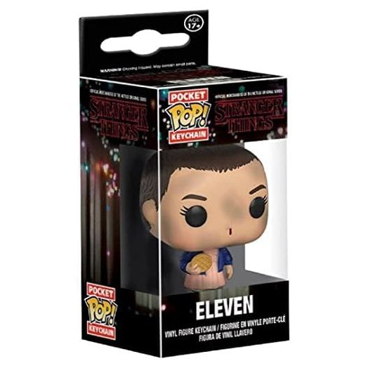 Funko Pop Keychain Stranger Things Eleven with Eggo (No Wig) Action Figure