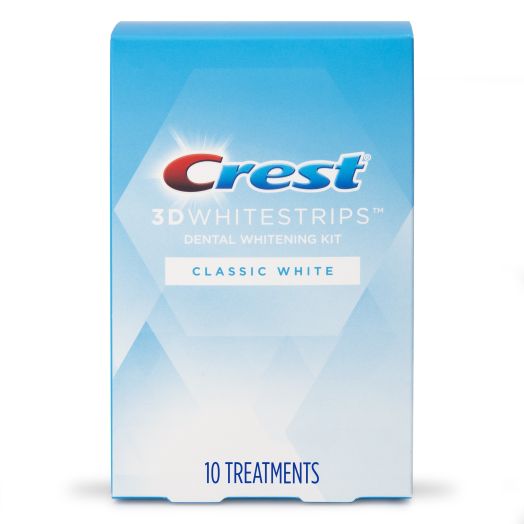 Crest 3DWhitestrips Classic White at Home Teeth Whitening, 20 Strips