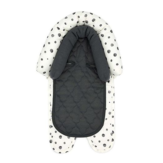 Travel Bug Baby & Toddler 2-in-1 Head Support Duo Head Support for Car Seats, Strollers & Bouncers (Grey/White)