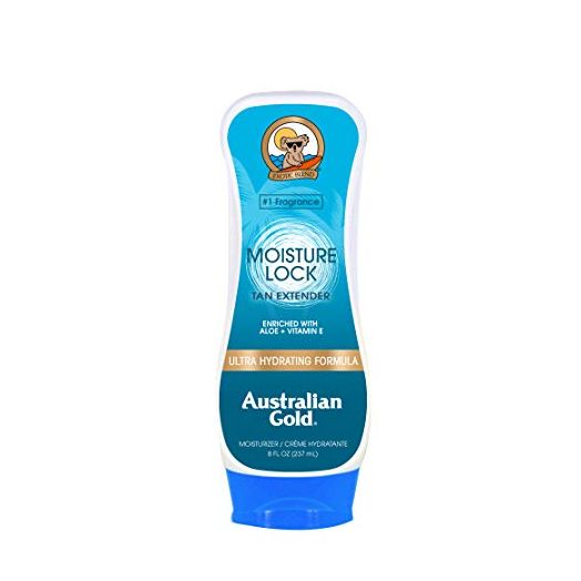 Australian Gold Moisture Lock Tan Extender Moisturizing Lotion, 8 Ounce | Nourish Skin and Lock in Color | Enriched with Aloe & Vitamin E