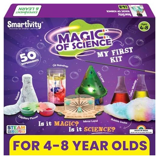 Smartivity My First Science Kit for Boys & Girls Age 4-8 Years | Cool Birthday Gifts Idea for Kids | Child Safe Science Experiment Kit | STEM Learning & Educational Toy for Kids Age 4,5,6,7,8 Year Old