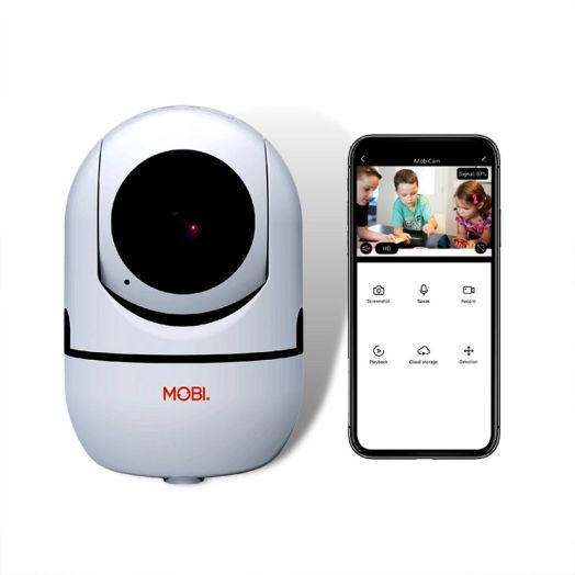 MobiCam® HDX Smart HD Wi-Fi Pan & Tilt Camera, Monitoring System, Baby Monitor, Baby Camera, Nursery Monitor, WiFi Camera with 2-way Audio, Expandable System, Video Baby Monitor, Wireless Camera
