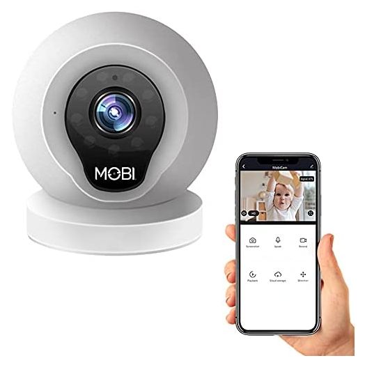 MobiCam® Multi-Purpose Monitoring System, WiFi Video Baby Monitor - Baby Monitoring System - WiFi Camera with 2-Way Audio, Nursery Camera, Motion Detection Alert, Support Micro-SD for Extra Recording