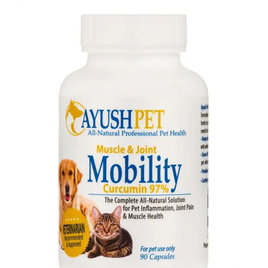 Ayush Herbs Muscle & Joint Mobility for Pets (Curcumin 97%) - 90 Capsules