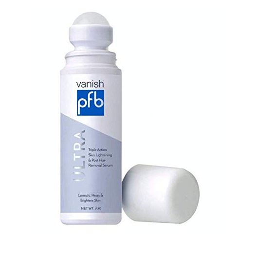 PFB Vanish Ultra with Chromabright & Shitake Mushroom, Triple Action Dark Spot Remover, Ingrown Hair & Razor Bump Stopper, Roll-On Skin Care Treatment, 93g – New Formula