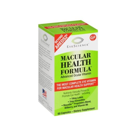 EyeScience Macular Health Formula Advanced Ocular Vitamin Dietary Supplement Capsules 60 ct Box