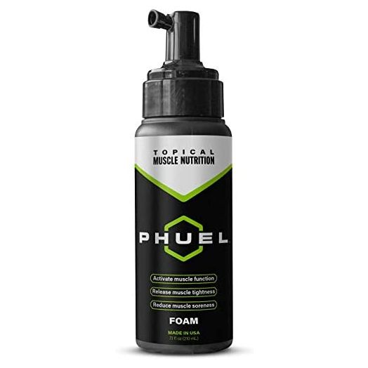 PHUEL Topical Sports Performance Foam activates Muscle Function, Releases Muscle Tightness, and Reduces Muscle Soreness 7.1oz