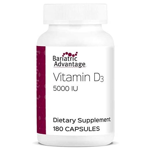 Bariatric Advantage - Dry Vitamin D3 5000IU Capsules, 180 Count