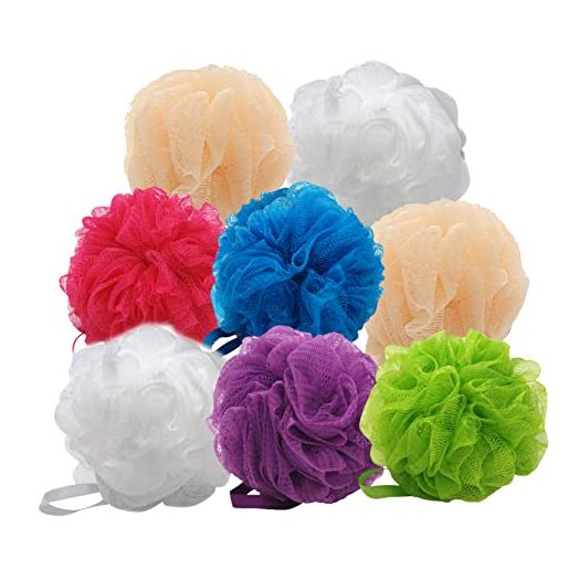 Aquasentials Small Mesh Pouf (8 Pack) (Multi-Colors)