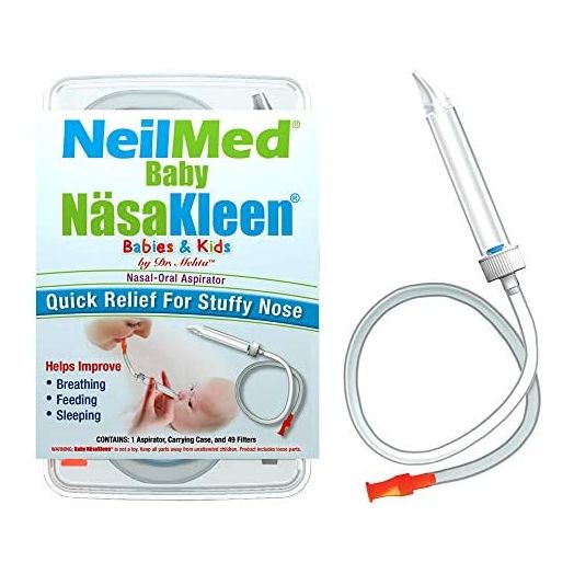 SQUIP Baby NäsaKleen Nasal Aspirator, Baby Shower Gift and Registry Necessity, 51 Piece Set