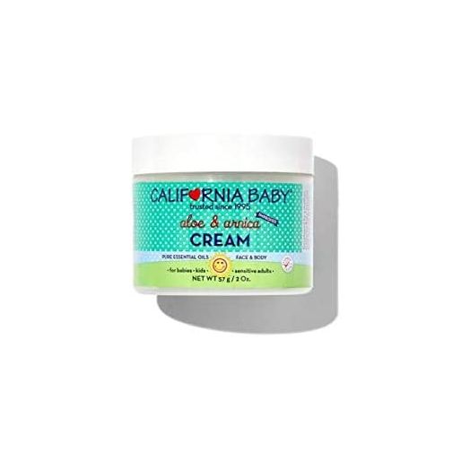 California Baby Aloe & Arnica Cream - For Babies, Kids & Adults, Sensitive Skin, Pure Essential Oils,Hydrates Soft, 2oz.
