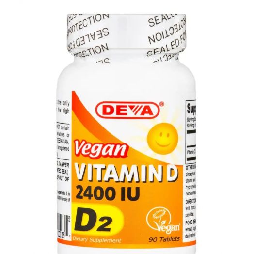 DEVA Nutrition Vegan Vitamin D2 2400 IU - 90 Tablets
