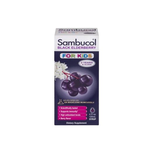 Sambucol Black Elderberry For Kids Dietary Supplement Syrup Berry Flavor, 4.0 FL OZ