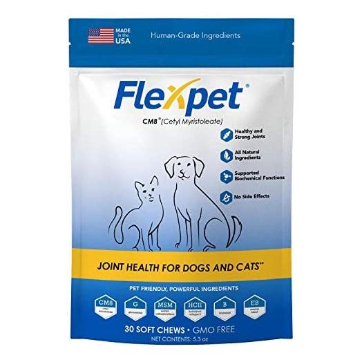 Flexpet Maximum Strength Soft Chews – All-Natural Pain Reliever for Dogs with Glucosamine and Cetyl Myristoleate (CM8), Hip and Joint Supplement, Anti-Inflammatory: Trial Pack - 30 Soft Chews
